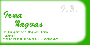 irma magvas business card